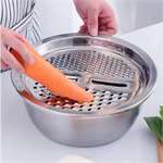 3 In 1 Stainless Steel Grater Basket
